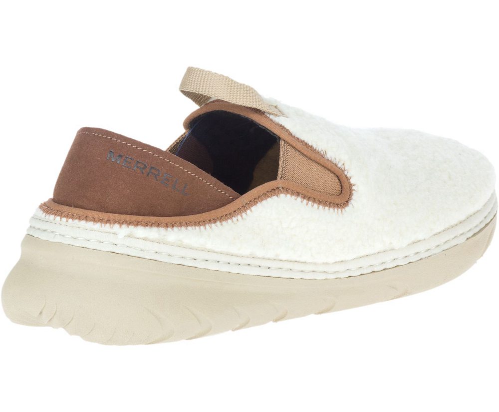 Merrell Slip Ons Damskie Białe - Hut Moc Cocoa - 290387-VAC